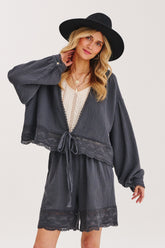 Midnight Bay muslin shorts